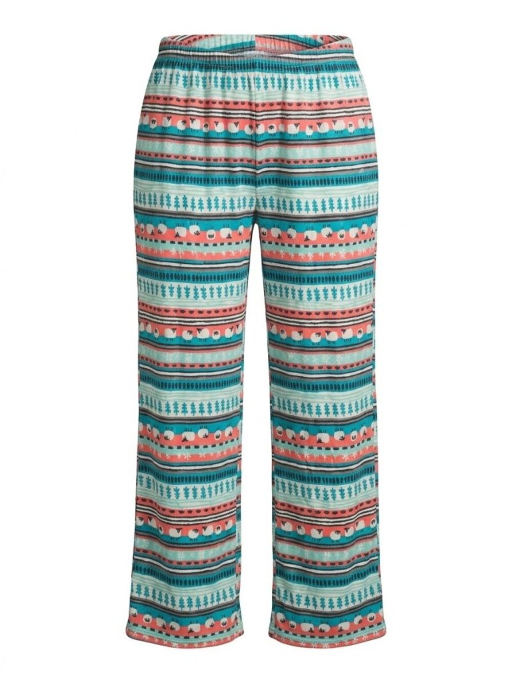 NWT HUE Pull On Pajama Lounge Pants Sz S Peacock Blue Pink Gray Sleepwear Soft